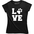 thumbnail image 1 of LOVE - Dog Footstep Print For Pet Lovers Women's Gift T-Shirt, 1 of 4