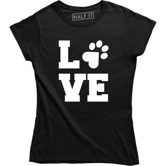 LOVE - Dog Footstep Print For Pet Lovers Women's Gift T-Shirt