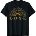 thumbnail image 1 of LOVE Equality Inclusion Kindness Diversity Hope Peace T-Shirt Black 3X-Large, 1 of 4