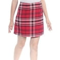 thumbnail image 1 of LOVE FIRE Womens Red Plaid Mini Skirt L, 1 of 2