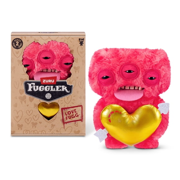 Fuggler Love Fugg 9 inch AnnoyedAlien(red), Funny Ugly Monster Soft Stuffed Plush Toy by ZURU