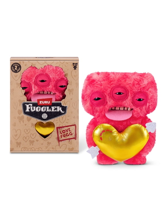 Love Fugg 9 inch Annoyed Alien (red) by ZURU, Funny Ugly Monster Soft Stuffed Plush Toy for All Ages