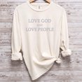 thumbnail image 1 of LOVE GOD AND LOVE PEOPLE Graphic Garment dyed T-Shirt, 1 of 5