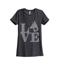 thumbnail image 1 of LOVE German Shepherd Dog Women's Fashion Relaxed T-Shirt Tee Charcoal Grey X-Large, 1 of 3