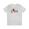 thumbnail image 1 of LOVE Gnome Valentines Day Short Sleeve Tee | Valentines Day Shirt | Leopard Gnome Shirt, 1 of 10