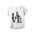 thumbnail image 1 of LOVE Golden Retriever Dog Women's Fashion Slouchy Dolman T-Shirt Tee Heather White Small, 1 of 3