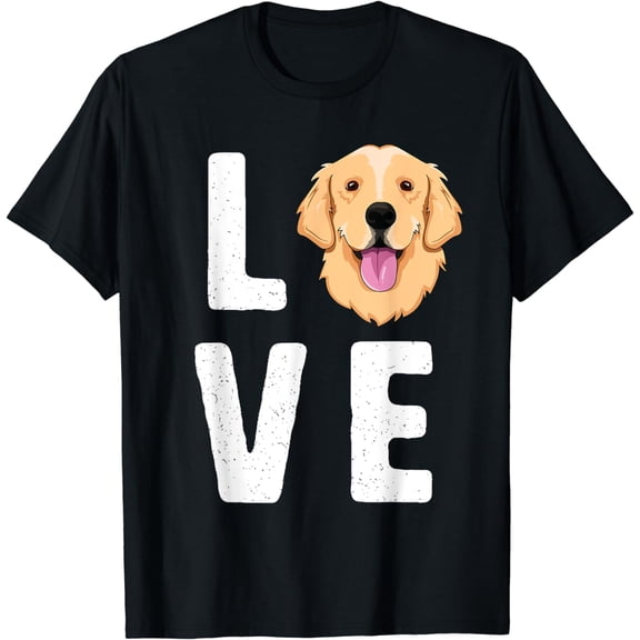 LOVE Golden Retrievers T-Shirt for Women KIds Dog Pet Gift T-Shirt