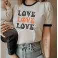 thumbnail image 1 of LOVE Graphic Ringer Tee, 1 of 3
