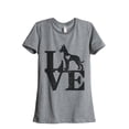 thumbnail image 1 of LOVE Great Dane Dog Women's Fashion Relaxed T-Shirt Tee Heather Grey X-Large, 1 of 5