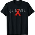 thumbnail image 1 of LOVE | HIV Awareness Month Shirts | AIDS Awareness T-Shirt mens t shirt，black，women，funny，misfits，men，journey, 1 of 4