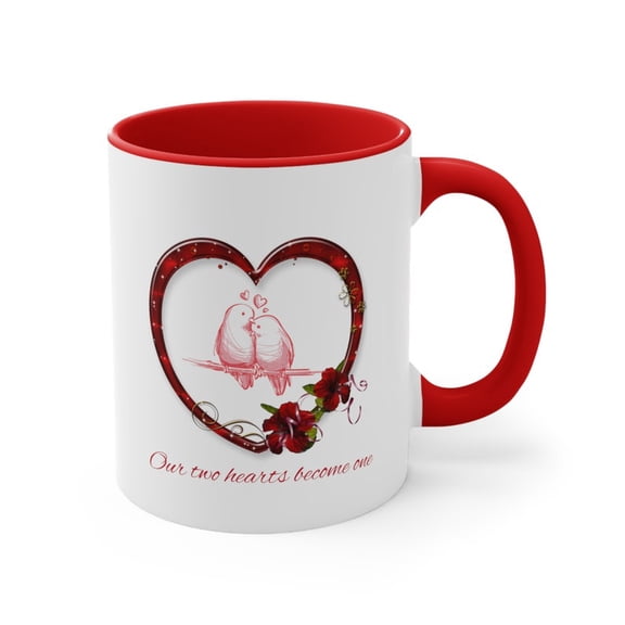 LOVE Heart Pattern Mug VaL1entine's Day Pink Red Hear Ceramic Coffee Cup
