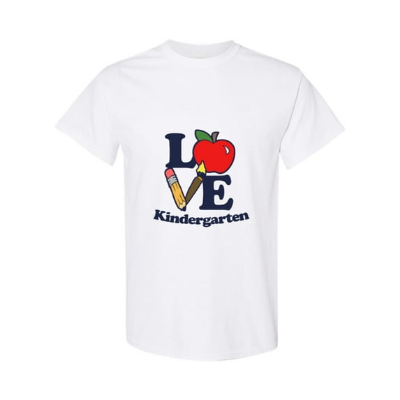 LOVE Kindergarten A Teacher And Student Squad Back To School Gift Unisex T-Shirt, up to size 5XL