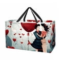 thumbnail image 1 of LOVE Large Capacity Reusable Oxford Cloth Grocery Basket - Foldable Shopping Bag for Picnics & Shopping, 1 of 7