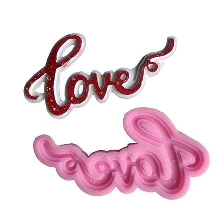 LOVE Letter Shape Silicone Mold Sugarcraft & Chocolate Mold Cake Baking Decor