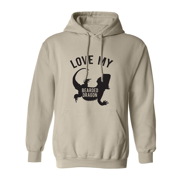 LOVE MY BEARDED DRAGON Adult Hooded Sweatshirt
