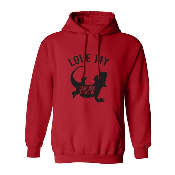 LOVE MY BEARDED DRAGON Adult Hooded Sweatshirt