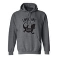 thumbnail image 1 of LOVE MY BEARDED DRAGON Adult Hooded Sweatshirt, 1 of 3