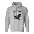 thumbnail image 1 of LOVE MY BEARDED DRAGON Adult Hooded Sweatshirt, 1 of 3