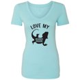 thumbnail image 1 of LOVE MY BEARDED DRAGON Womens V-Neck T-Shirt, 1 of 3