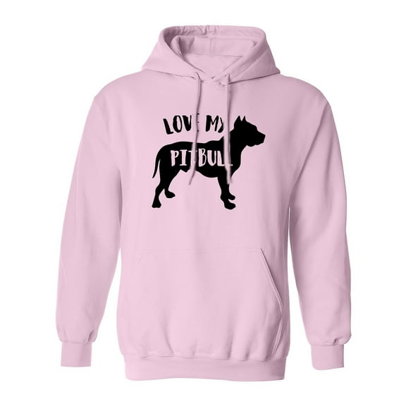 LOVE MY PITBULL Adult Hooded Sweatshirt