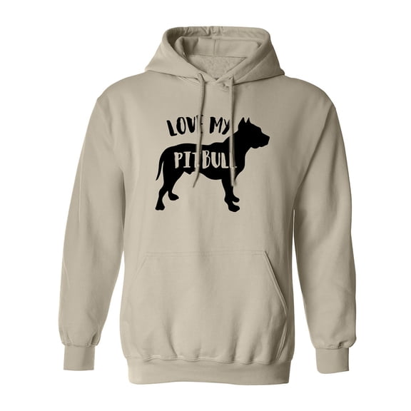 LOVE MY PITBULL Adult Hooded Sweatshirt