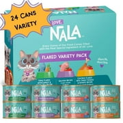 LOVE, NALA - Natural Adult Cat Wet Food - FLAKED Tuna with Carrot & Green Pea in Broth - Grain Free, Non-GMO, Lean Protein, Digestive Fiber Blend, Added Minerals & Vitamins - 12 Pack, 2.4 lbs.