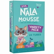Love, NALA Lickable Cat Treats Squeeze Up, Sachet Tuna Mousse, Puree Wet Cat Treats - Grain Free Cat Treats Lickable, Natural Cat Squeeze Up Treats- Cat Puree Meal Topper - 4 Pack 2oz.