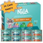LOVE, NALA - Natural Adult Cat Wet Food - Pate Tuna, Carrot, & Salmon Recipe - Grain Free, Non-GMO, Digestive Fiber Blend, Minerals, Vitamins - 12 Pack 2.4 lbs.