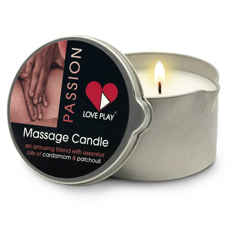 LOVE PLAY Massage Oil Candle for Couples and Home Spa, Natural & Vegan  (6.76oz) 