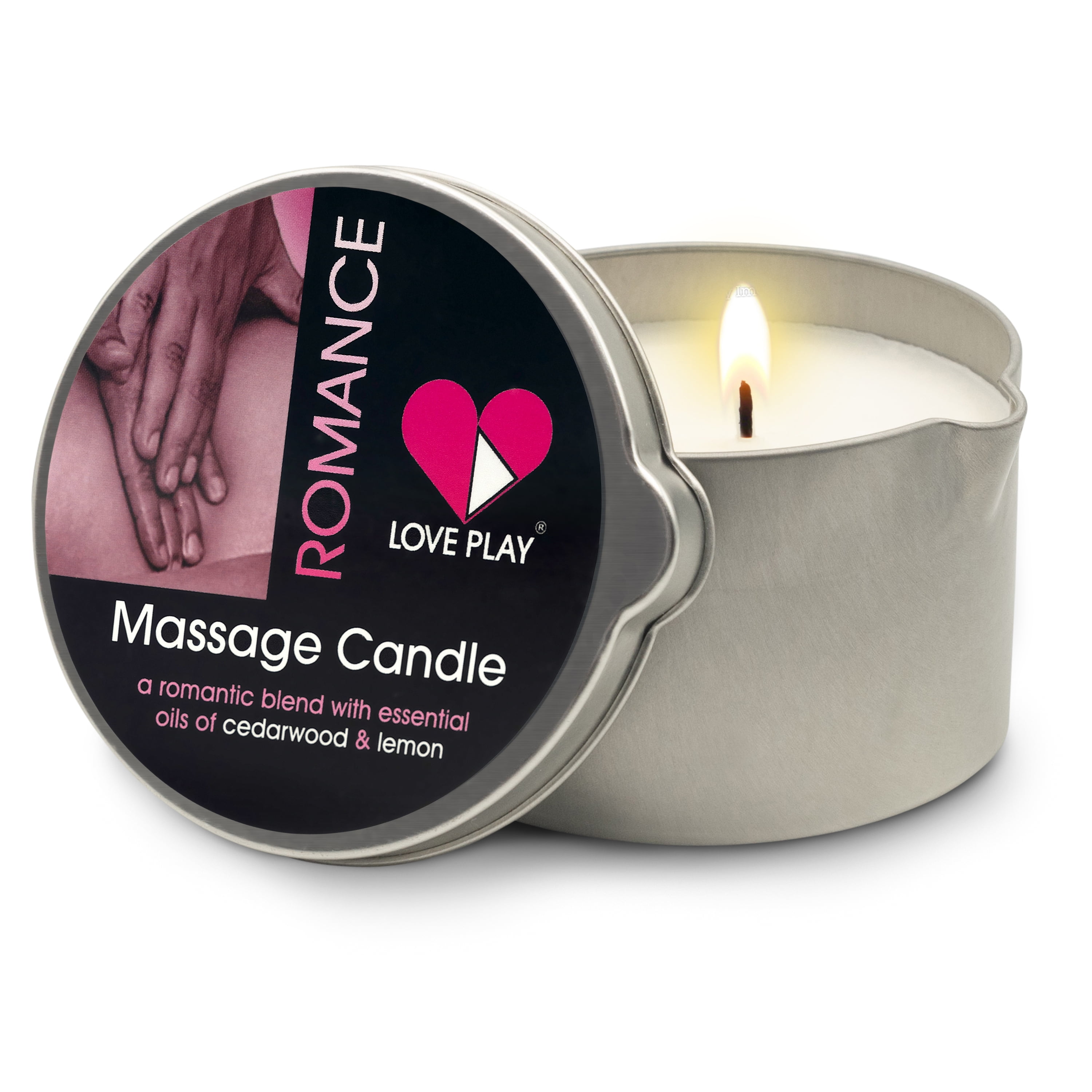 Love Play Passion Massage Candle - Moisturizing Body Oil Candle for Couples and Home Spa - Luxurious & Hydrating Skin Care Body Massage Oils - Natural