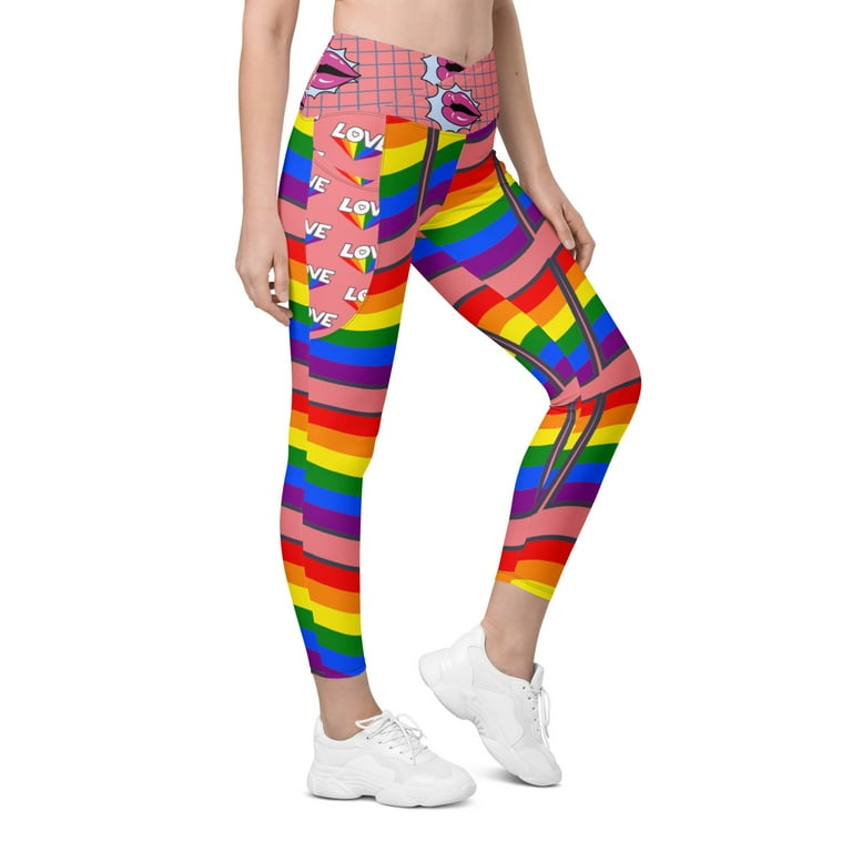 LOVE PRIDE Crossover leggings with pockets sizes 2SX-3XL 