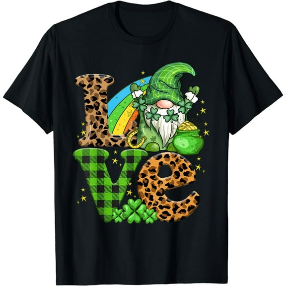 LOVE Patrick Day Gnomes Shamrock Lucky Irish St Patricks Day T-Shirt