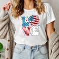 thumbnail image 1 of LOVE Patriotic Shirt | Fourth of July Shirt | Red White and Blue | America T-Shirt, 1 of 3
