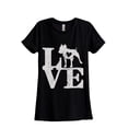 thumbnail image 1 of LOVE Pit Bull Dog Women's Fashion Relaxed T-Shirt Tee Heather Black Small, 1 of 5