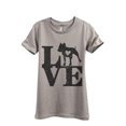 thumbnail image 1 of LOVE Pit Bull Dog Women's Fashion Relaxed T-Shirt Tee Heather Tan 2X-Large, 1 of 4