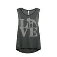 thumbnail image 1 of LOVE Pit Bull Dog Women's Fashion Sleeveless Muscle Tank Top Tee Charcoal Grey Small, 1 of 4