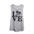 thumbnail image 1 of LOVE Pit Bull Dog Women's Fashion Sleeveless Muscle Tank Top Tee Sport Grey Small, 1 of 4
