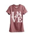 thumbnail image 1 of LOVE Poodle Women's Fashion Relaxed T-Shirt Tee Heather Rouge Medium, 1 of 3