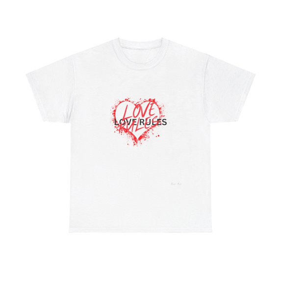 LOVE RULES! Unisex Heavy Cotton Tee