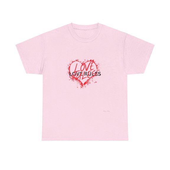 LOVE RULES! Unisex Heavy Cotton Tee