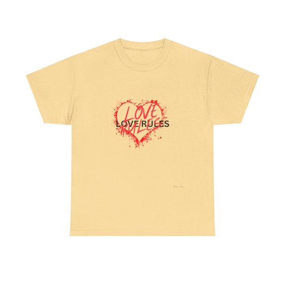 LOVE RULES! Unisex Heavy Cotton Tee