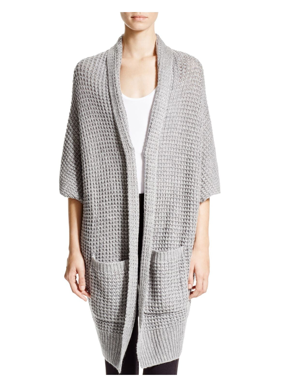 CUPIO BLUSH Womens Ivory Pocketed Dolman Sleeve Open Front Wear To Work Cardigan L Walmart