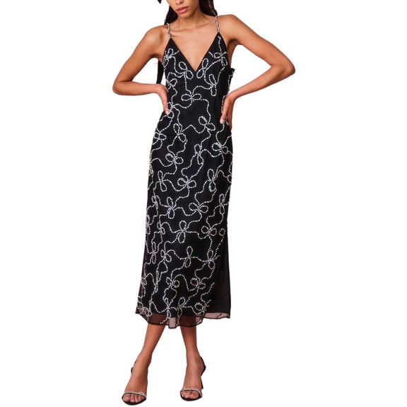 LOVE SHACK FANCY womens LoveShackFancy Kaylen Dress, 6, Black