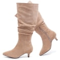 thumbnail image 1 of LOVE STEETLY Women's Extra Wide Calf Knee‑High Slouchy Boots, True Wide Width Kitten Heel Plus Size Comfort Boot., 1 of 7