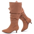 thumbnail image 1 of LOVE STEETLY Women's Extra Wide Calf Knee‑High Slouchy Boots, True Wide Width Kitten Heel Plus Size Comfort Boot., 1 of 7