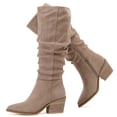 thumbnail image 1 of LOVE STEETLY Women's Knee High Slouchy Boots, Pointed Toe Chunky Heel Casual Versatile Stylish Comfort Winter Tall Boot., 1 of 7