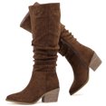 thumbnail image 1 of LOVE STEETLY Women's Knee High Slouchy Boots, Pointed Toe Chunky Heel Casual Versatile Stylish Comfort Winter Tall Boot., 1 of 7