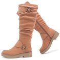 thumbnail image 1 of LOVE STEETLY Women's Slouchy Knee‑High Riding Boots, Round Toe Platform Side Zipper Casual Versatile Comfort Boot., 1 of 7