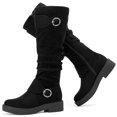 thumbnail image 1 of LOVE STEETLY Women's Slouchy Knee‑High Riding Boots, Round Toe Platform Side Zipper Casual Versatile Comfort Boot., 1 of 7