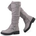 thumbnail image 1 of LOVE STEETLY Women's Slouchy Knee‑High Riding Boots, Round Toe Platform Side Zipper Casual Versatile Comfort Boot., 1 of 7